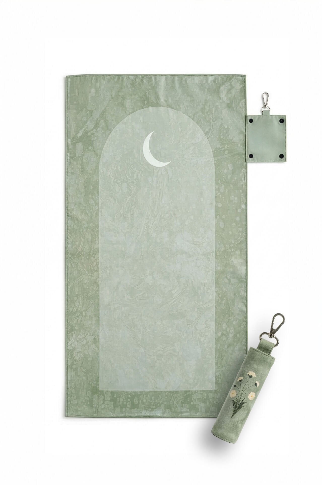 Taqbeer Daisy Portable Prayer Mat – Ebru Collection